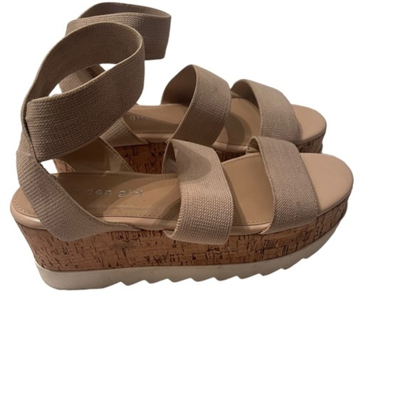 Madden Girl Platform Shoes Tan Strappy size 6M - Picture 3 of 6